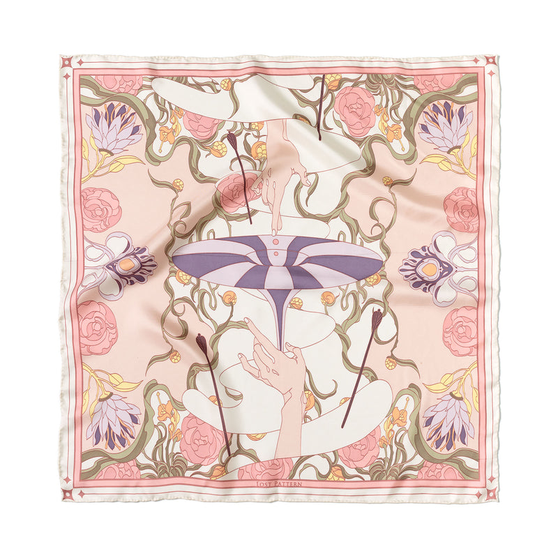 Square Silk Scarf with Dream Print 60