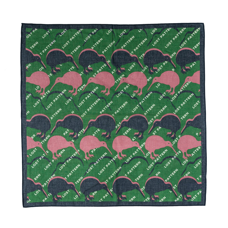 Silk Satin Handkerchief with Papaya Tree Print 50