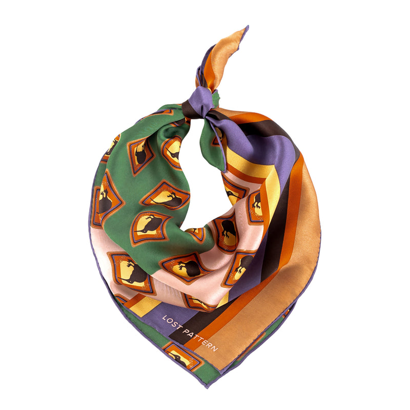 Square Silk Scarf with Dream Print 60